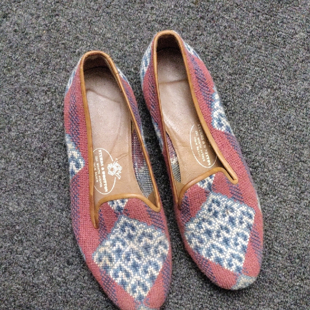 Stubbs & Wootton Embroidered Multicolor Women's Loafers